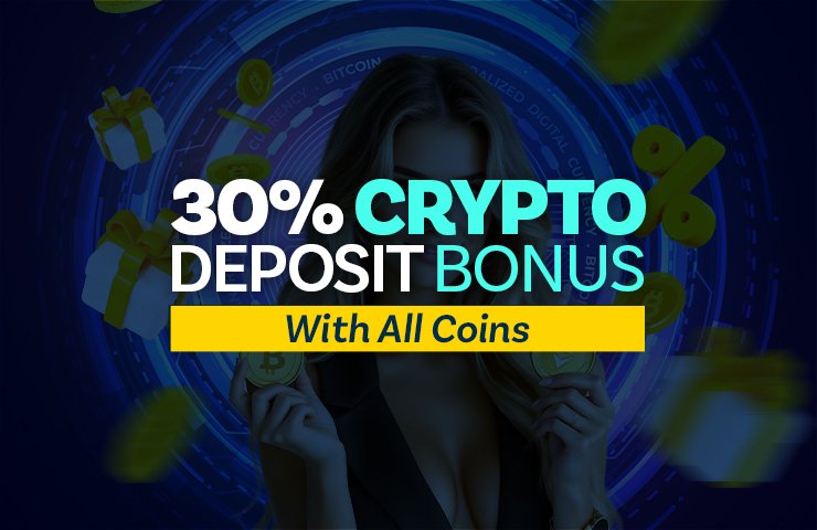 Kirabet 30% crypto deposit bonus banner